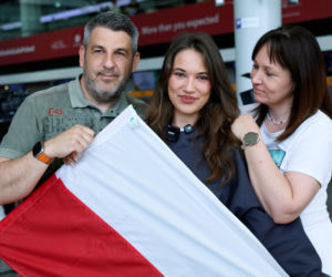 Alicja Szemplińska z rodzicami