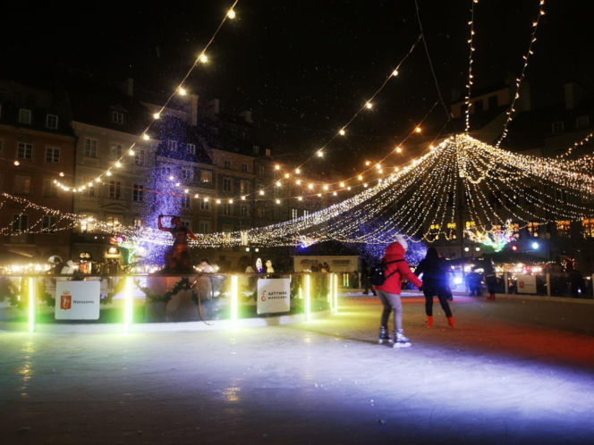 Lodowisko na Rynku Starego Miasta w Warszawie