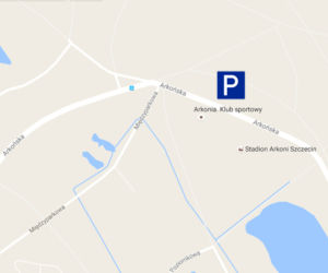 Parking przy stadionie Arkonii