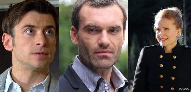 M jak miłość. Marek Mostowiak (Kacper Kuszewski), Christopher Kamiński (Mariusz Zaniewski), Ewa Kolęda (Dominika Kluźniak)