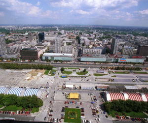 Widok na Warszawę z PKiN w 2001 r.