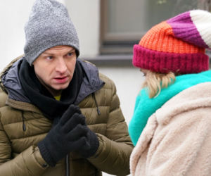 Barwy szczęścia, odcinek 2279. Łukasz (Michał Rolnicki), Iza Małek (Agnieszka Warchulska)