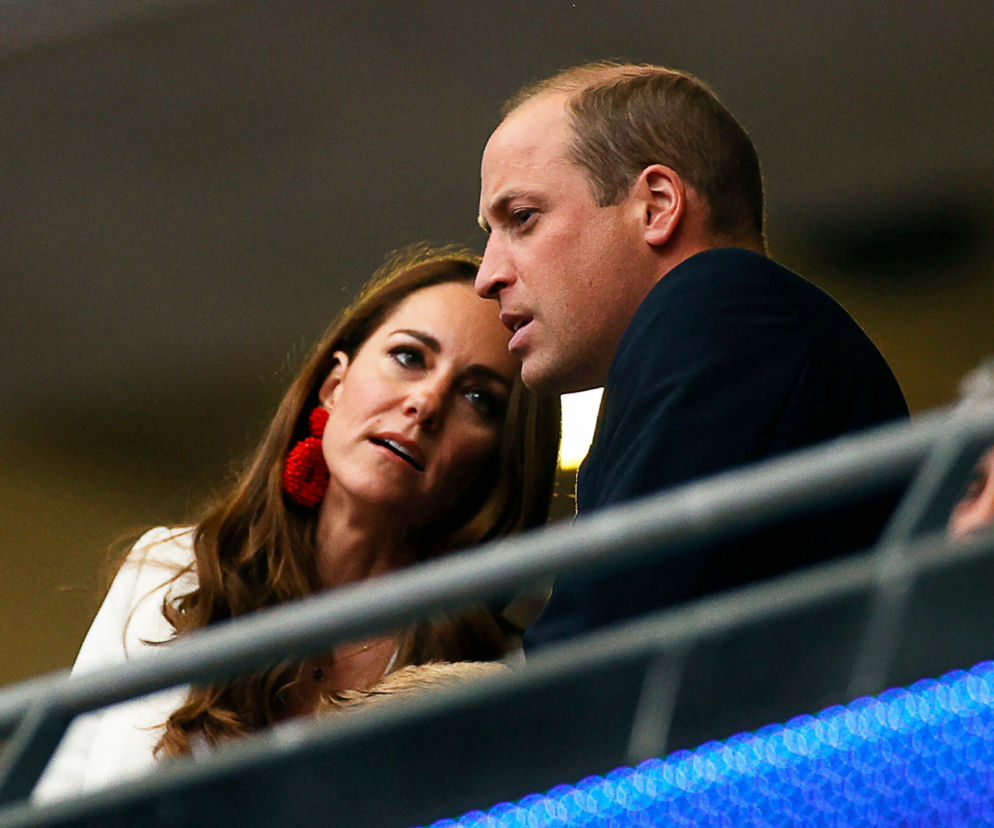 Książę William, Kate Middleton i książę George na meczu Włochy-Anglia
