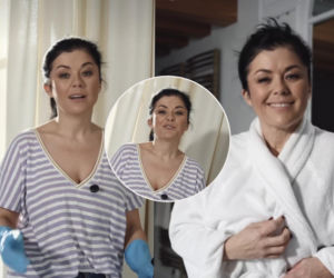 Cichopek zrzuciła kombinezon i pucuje łazienkę. Ależ się naszorowała! Zdradziła cenę płynu