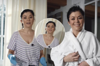 Cichopek zrzuciła kombinezon i pucuje łazienkę. Ależ się naszorowała! Zdradziła cenę płynu