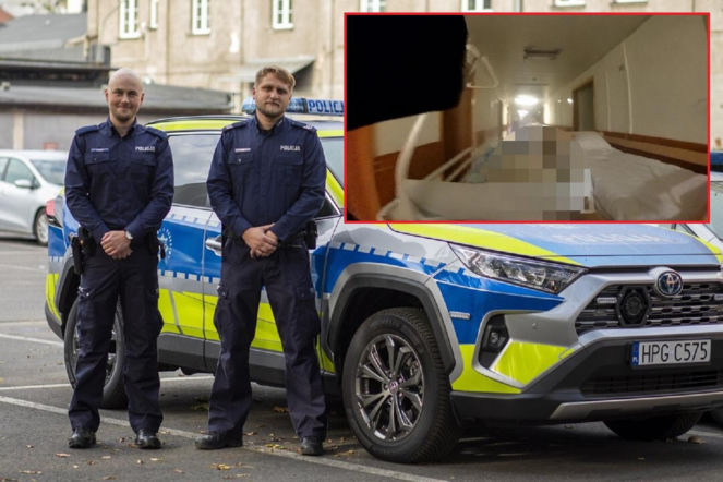 Pożar w Szpitalu Rydygiera w Krakowie. Policjanci ruszyli na pomoc pacjentom