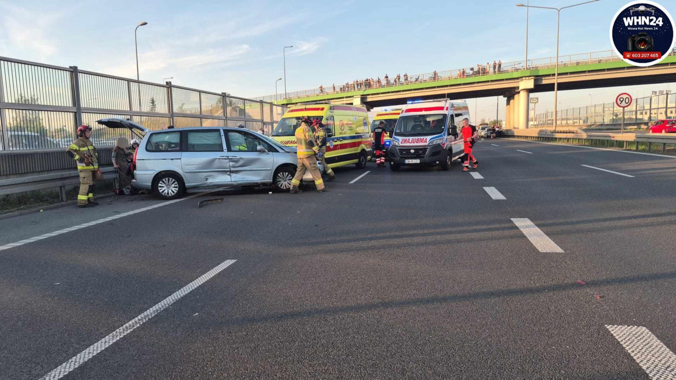 Poważny wypadek na S8. Troje dzieci trafiło do szpitala
