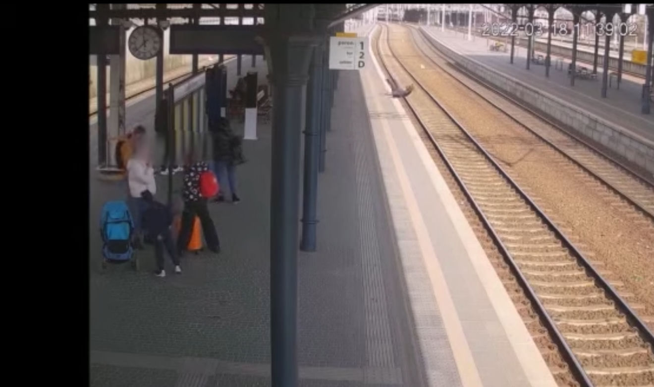 Groza na gdańskim dworcu! Spadł na torowisko, mógł skończyć tragicznie. Jest nagranie