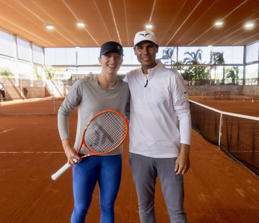Iga Świątek i Rafael Nadal