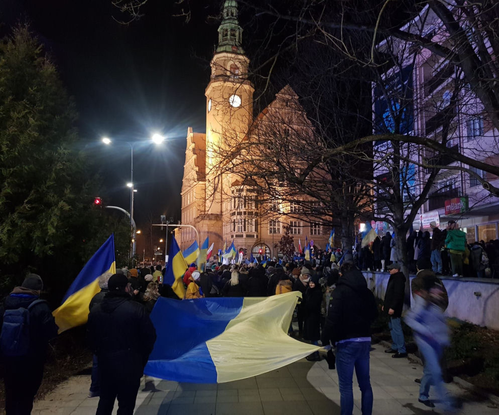 Wiec poparcia dla Ukrainy w Olsztynie