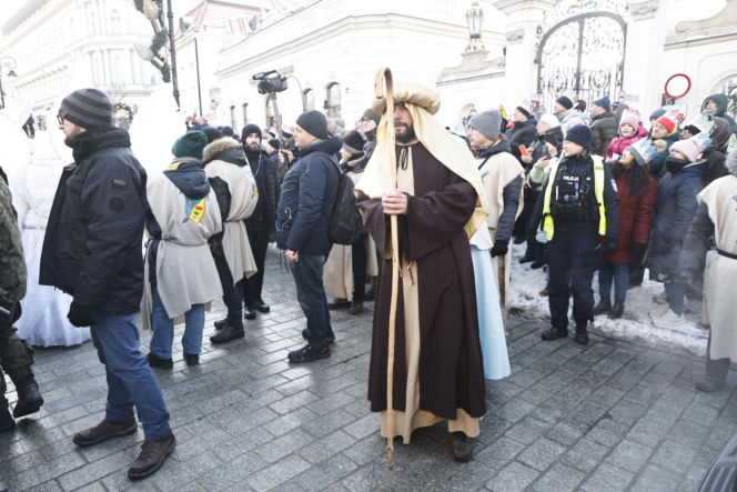 Karol i Marta Nawroccy na Orszaku Trzech Króli