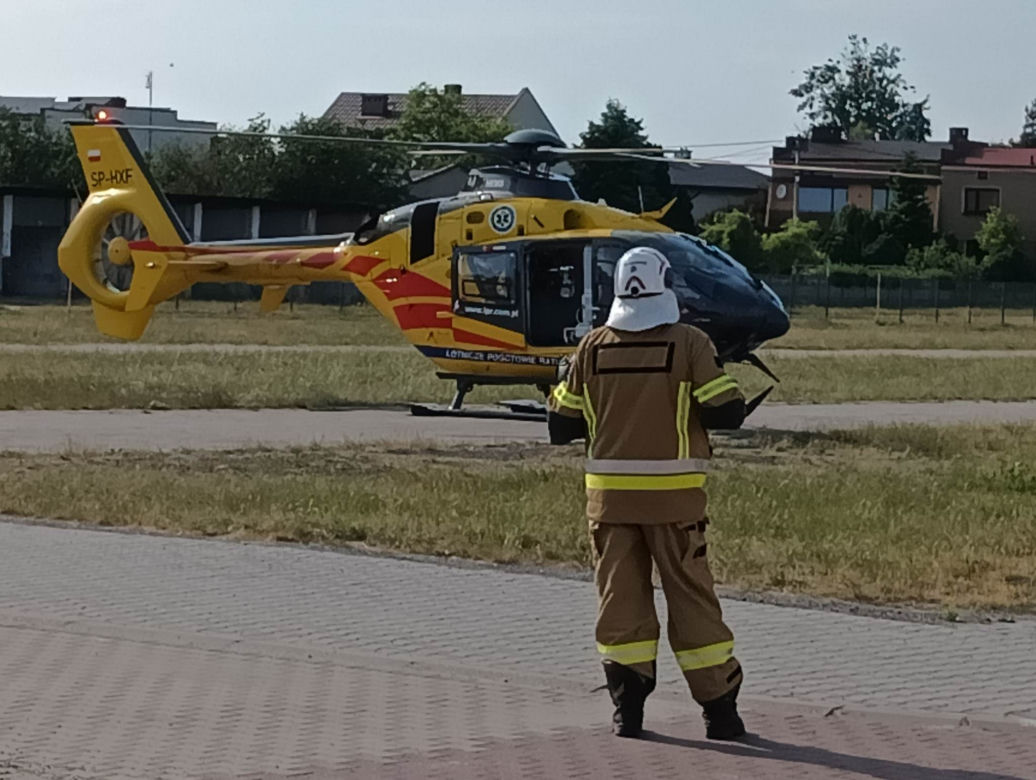 Wypadek koło Krzepic