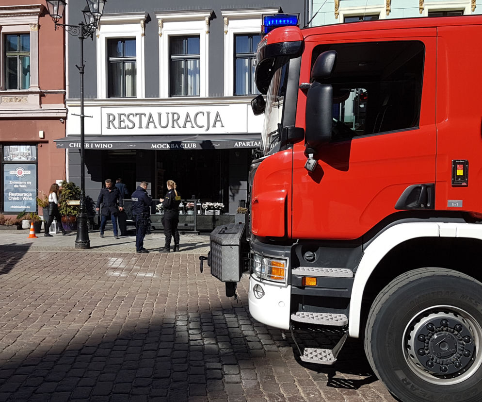 Zadymienie restauracji Chleb i Wino w Toruniu - interweniowali strażacy
