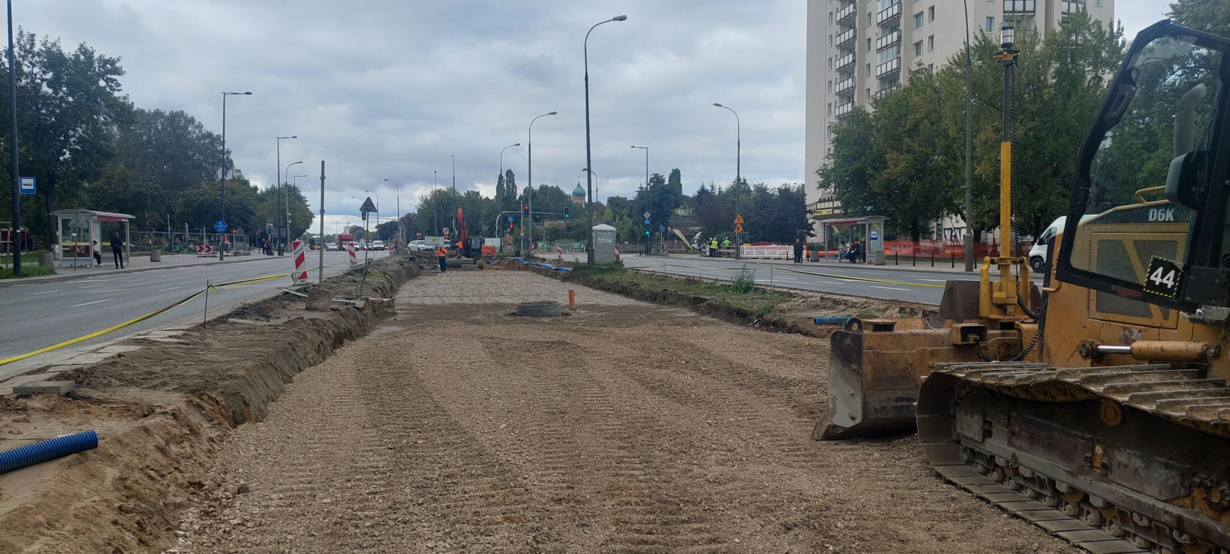 Budowa linii tramwajowej na ul. Kasprzaka w Warszawie