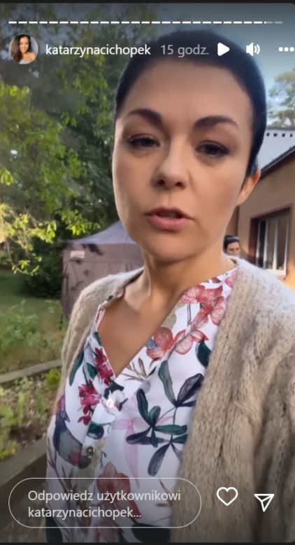 M jak miłość. Katarzyna Cichopek (Kinga) na planie 