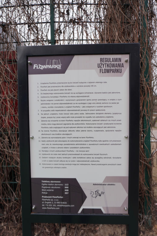 Flowpark w Parku Przy Bażantarni na Ursynowie