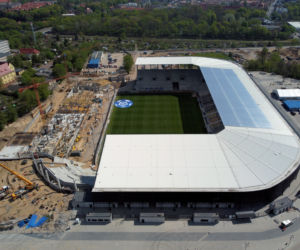 Trwa budowa Stadionu Miejskiego im. Floriana Krygiera w Szczecinie 