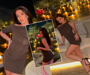 Roxie Węgiel najpierw zakryła się od stóp do głów. A później? Czekoladowa mini ledwo zakryła, co trzeba