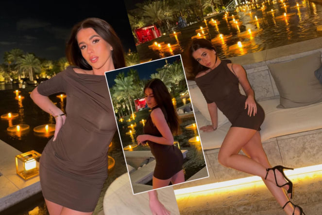 Roxie Węgiel najpierw zakryła się od stóp do głów. A później? Czekoladowa mini ledwo zakryła, co trzeba