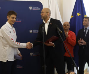 Kacper Tomasiak, Władimir Semirunnij i inni na spotkaniu u Ministra Sportu