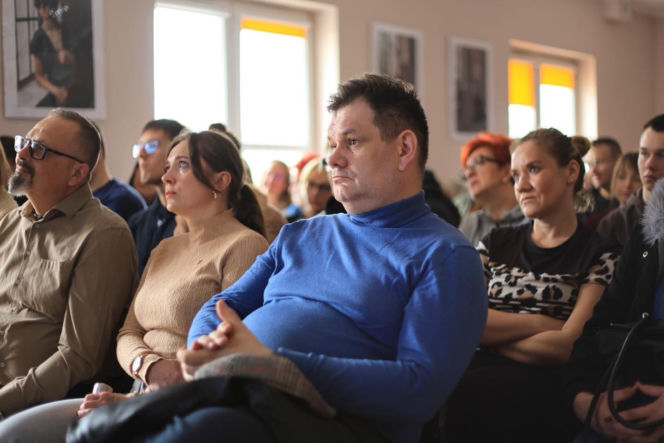 Mariusz Kędzierski na spotkaniu w Grudziądzu