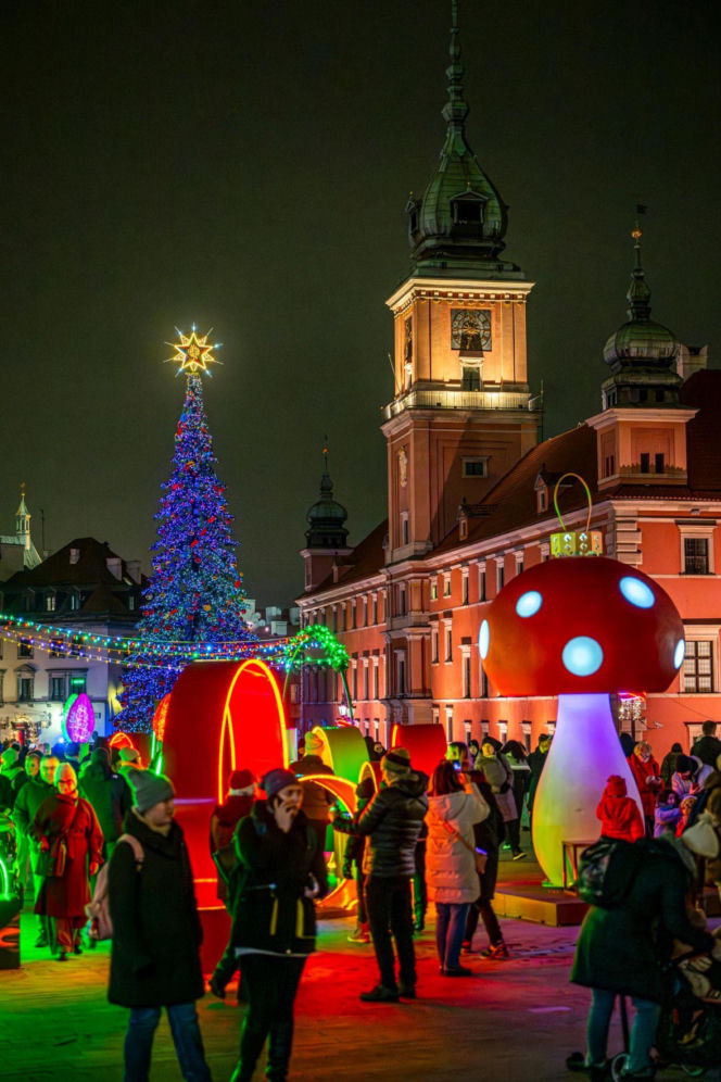 Świąteczna iluminacja 2025/2026 w Warszawie