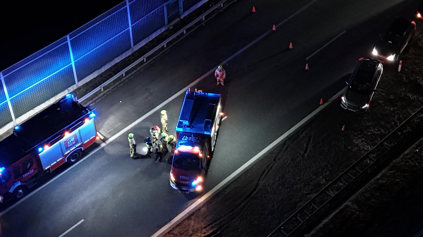 Wypadek na autostradzie A2