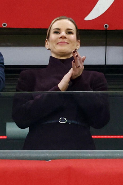 Marta Nawrocka na meczu Polska - Holandia