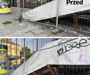 Schody przy Kinie Kijów w Krakowie