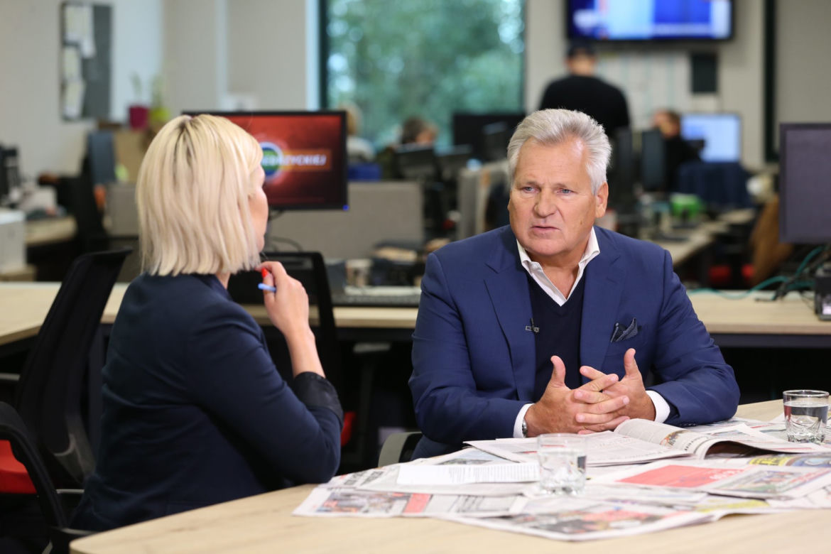 Aleksander Kwaśniewski w redakcji Super Expressu