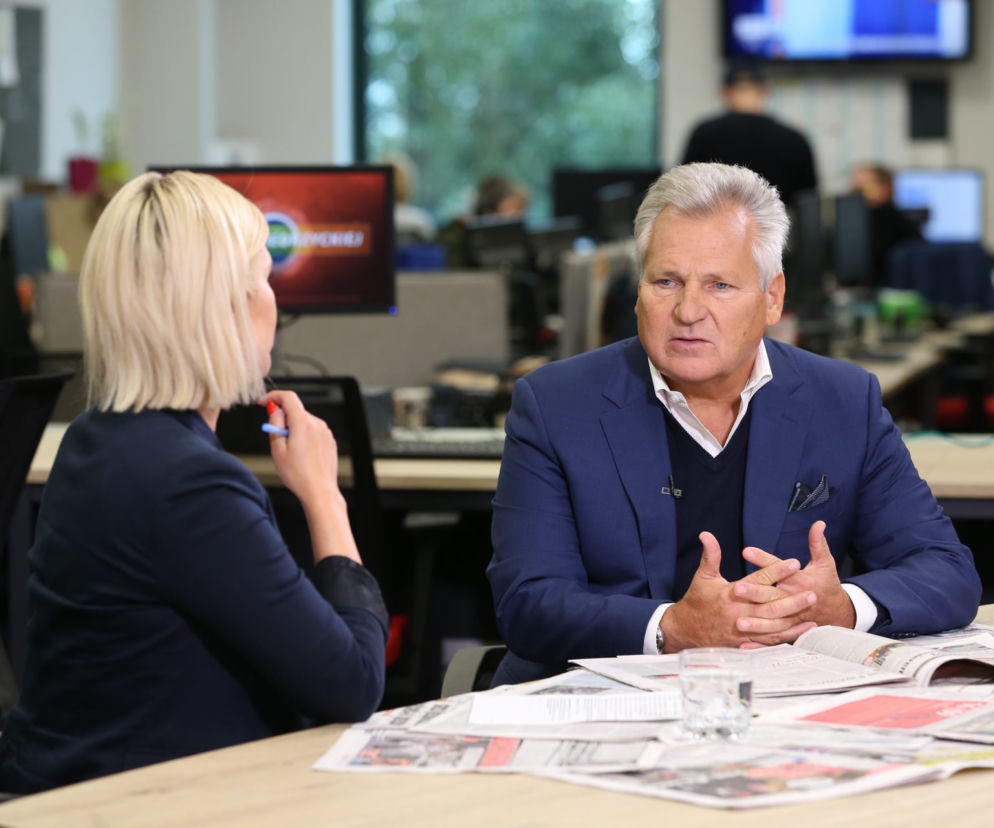 Aleksander Kwaśniewski w redakcji Super Expressu