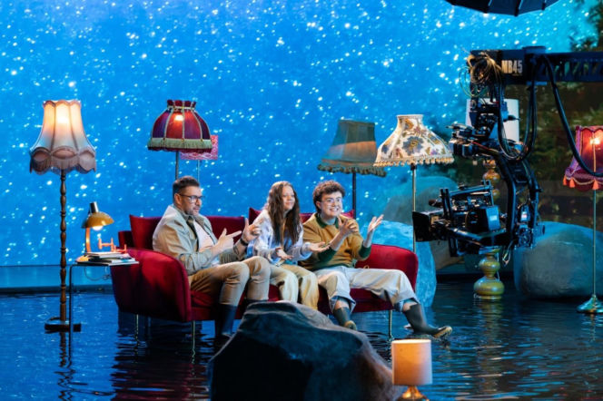 Rodzinka.pl 18 sezon wiosenny spot TVP 2026. Ludwik (Tomasz Karolak), Maja (Emma Pokromska), Kacper (Mateusz Pawłowski)