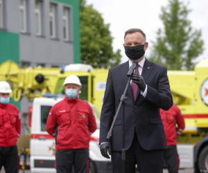 Wybory 2020. Prezydent Andrzej Duda w Bytomiu. Odwiedził ratowników górniczych [ZDJĘCIA]