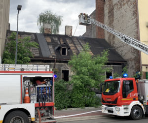 Pożar kamienicy w centrum Sosnowca