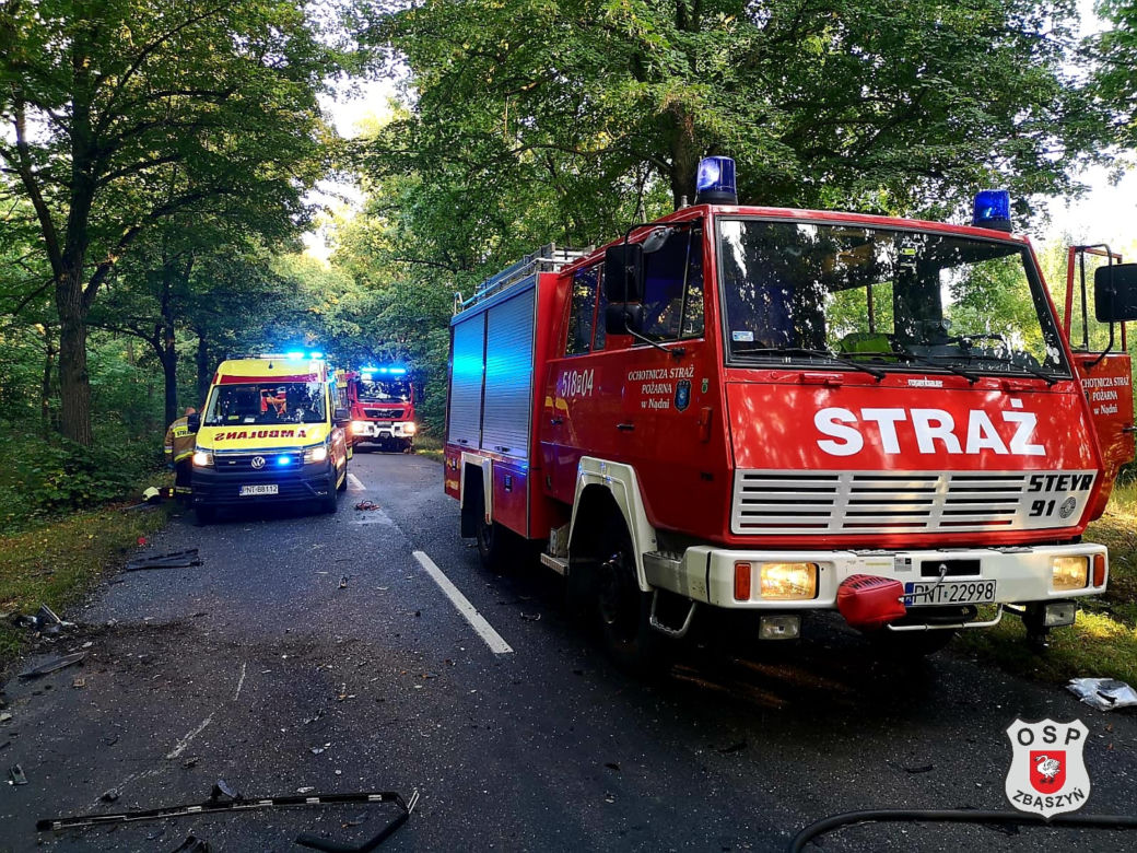 Śmierć na granicy dwóch województw! Tragiczny wypadek koło Zbąszynia