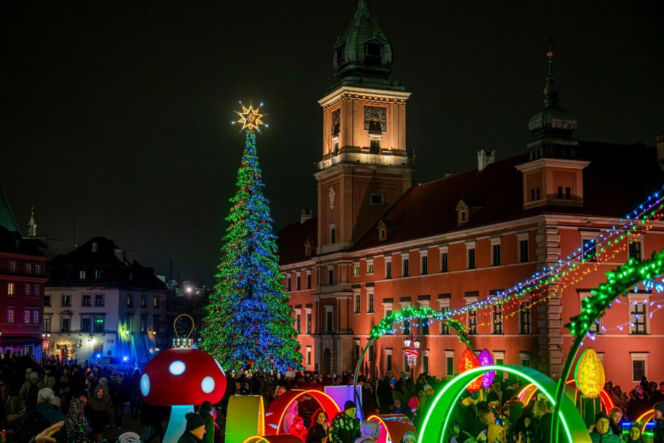 Świąteczna iluminacja 2025/2026 w Warszawie