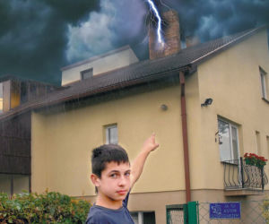 Piorun wpadł nam przez komin