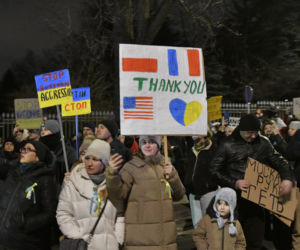 Kolejny protest pod ambasadą Rosji w Warszawie