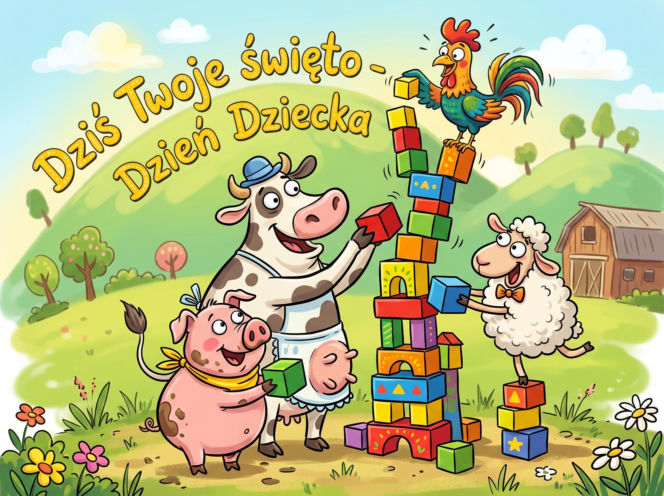 Śmieszna kartka na Dzień Dziecka