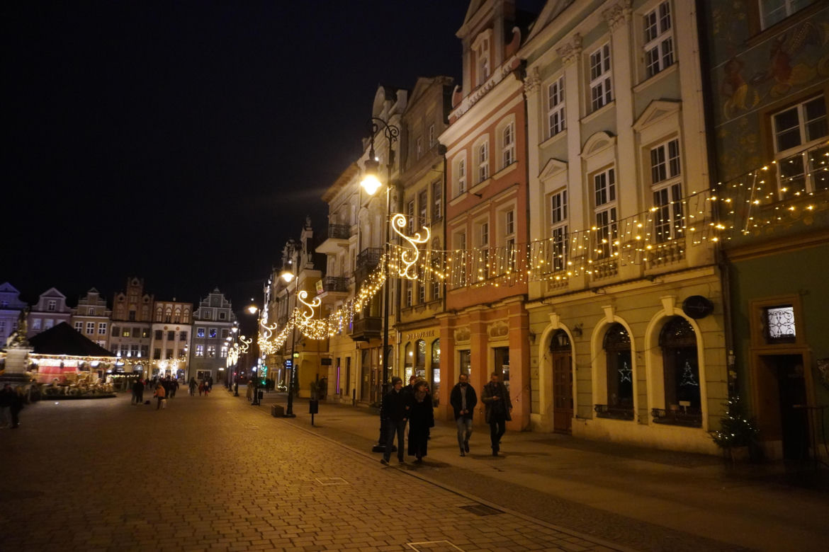 Poznań na wieczór przed Wigilią