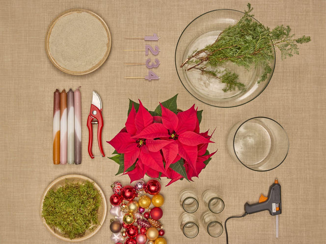 Adwentowa aranżacja z gwiazdą betlejemską