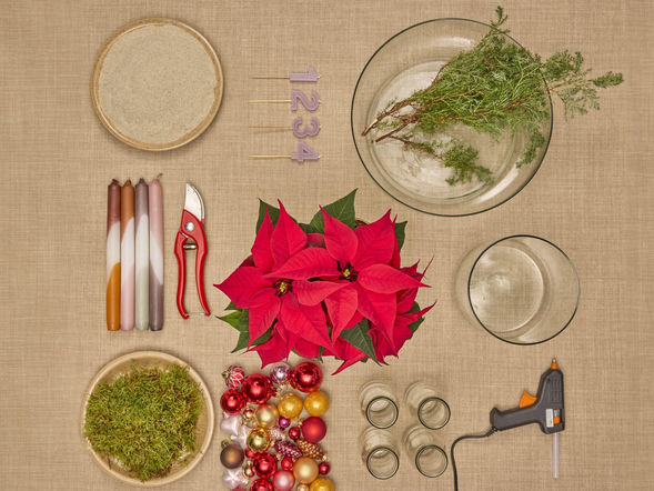 Adwentowa aranżacja z gwiazdą betlejemską