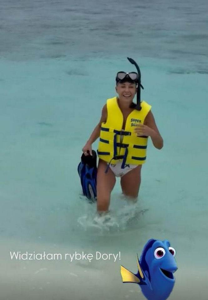Małgorzata Rozenek i Radosław Majdan nurkują  Malediwach