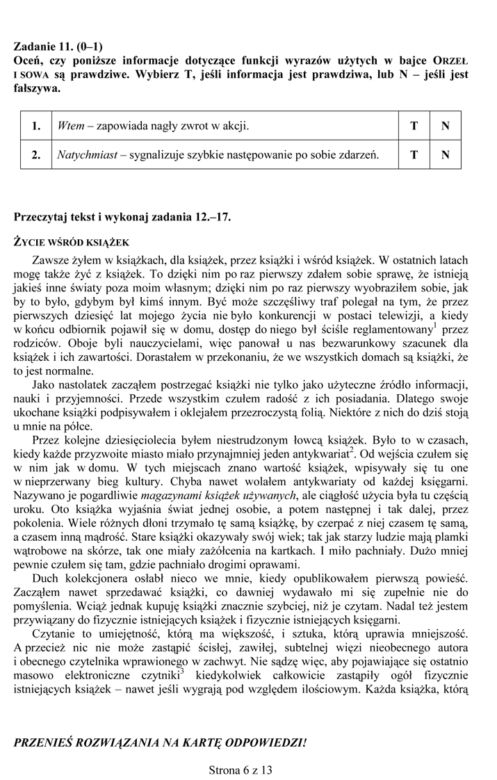 EGZAMIN GIMNAZJALNY 2014 POLSKI: ARKUSZE, ODPOWIEDZI - OFICJALNE Z CKE