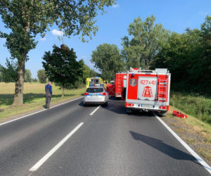 Wypadek pod Gnieznem. Motocyklista reanimowany na drodze