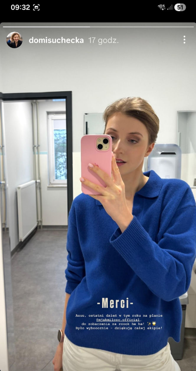 M jak miłość. Dominika Suchecka (Natalka) ostatni dzień na planie w 2025 roku