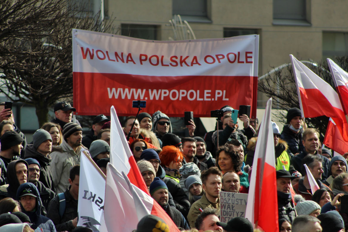 Marsz o wolność w Katowicach. Tak wyglądał liczny protest antycovidowców 