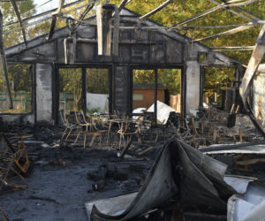 Pożar baru Aloha przy Świderskiej na Tarchominie