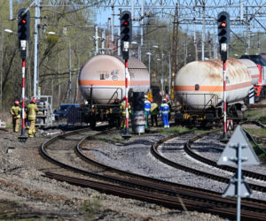 Akcja przepompowywania amoniaku z wykolejonej cysterny