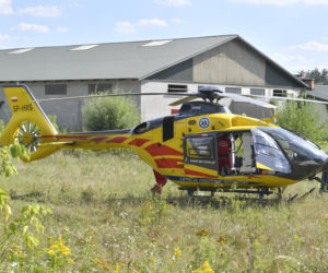 Helikopter wpadł do Wisły pod Zakroczymiem
